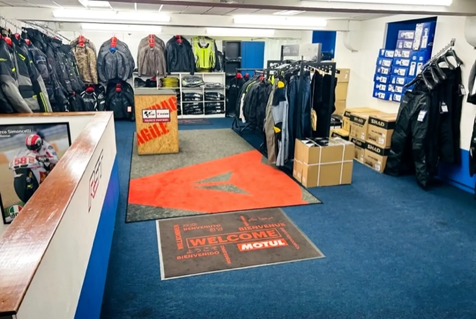 Ross Motorcycles clothing department