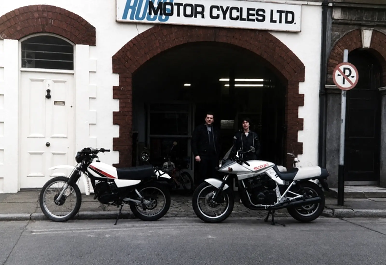The real Ross Motorcycles storefront on Carroll’s Quay in Cork