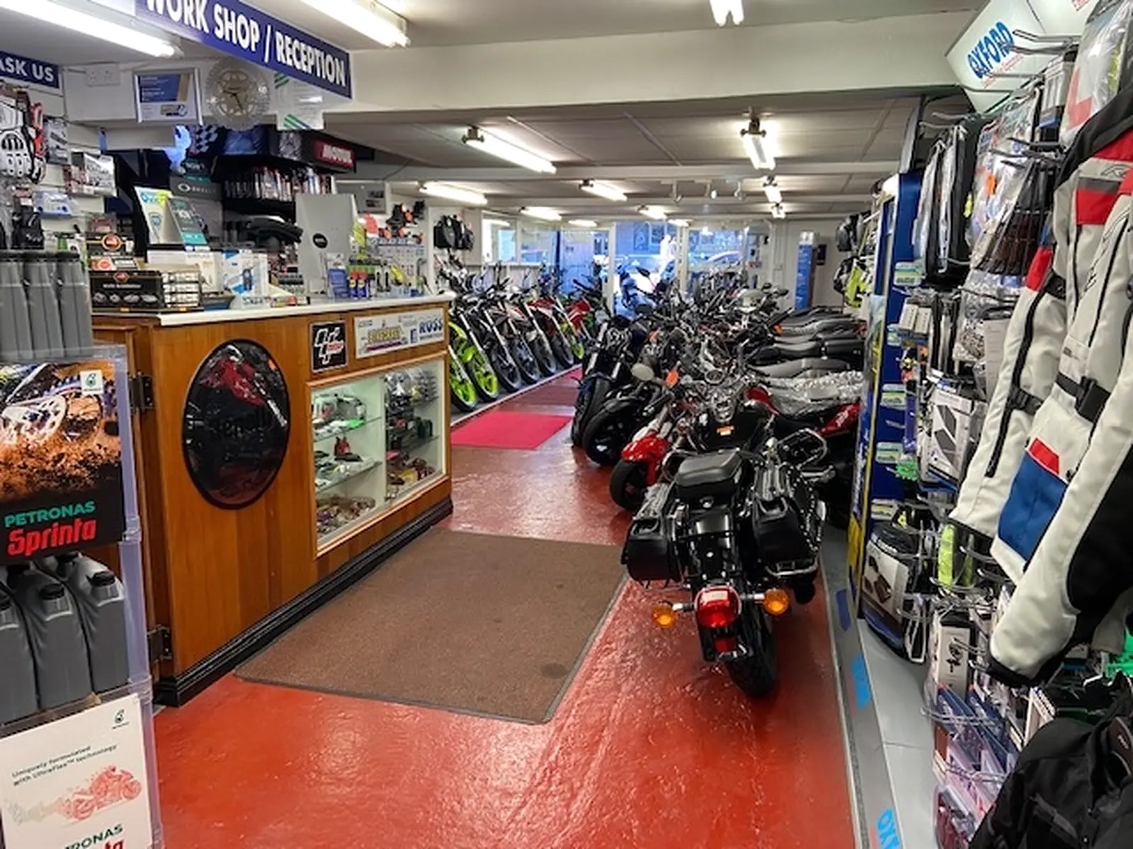 Motorcycles and accessories inside Ross Motorcycles